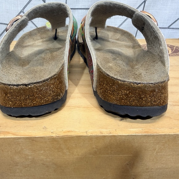 BIRKENSTOCK GIZEH BIRKO-FLOR THONG SANDALS Pink Teal Yellow SIZE 10 US / 41 EU - Picture 14 of 14